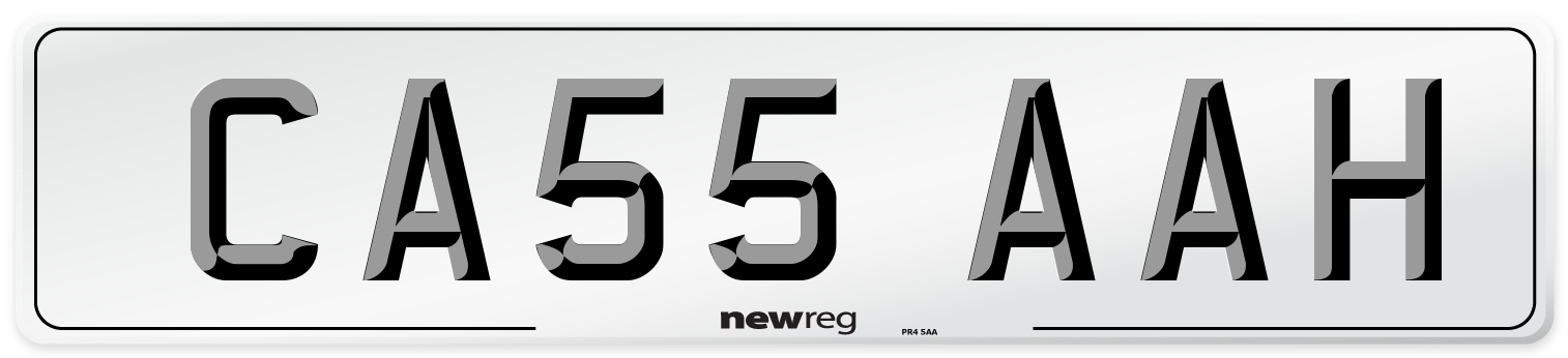 CA55 AAH Number Plate from New Reg